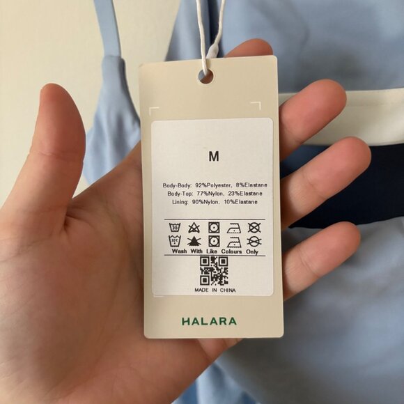 NEW Halara Breezeful High-Low Flowy Side-Slit Quick Dry Midi Dress Medium Blue - Picture 6 of 9